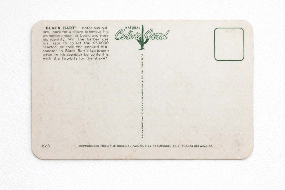 U Holiče – „Black Bart“ – Humoristická Westernová Pohlednice, Usa Cca 1928