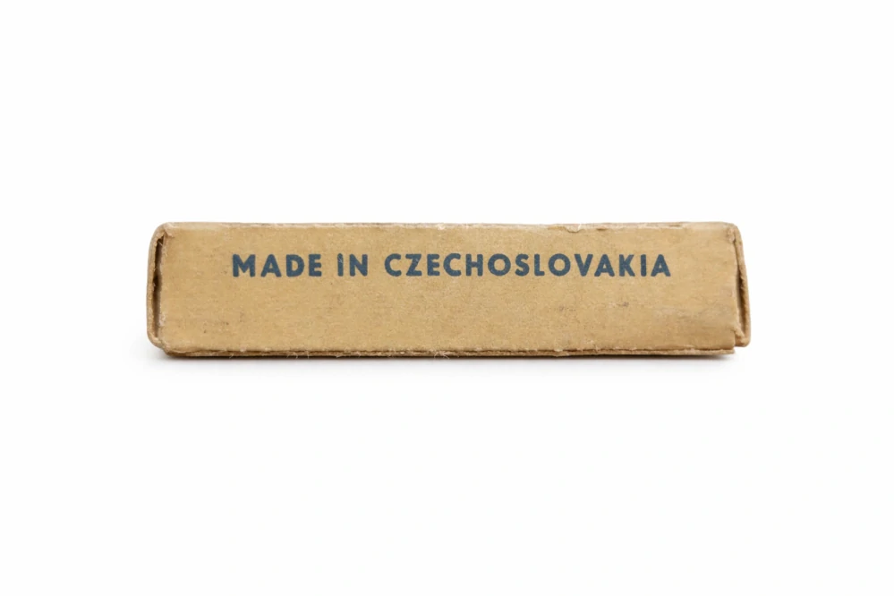 Krabička holicích žiletek „Olympionik“, Československo, 2. polovina 20. století