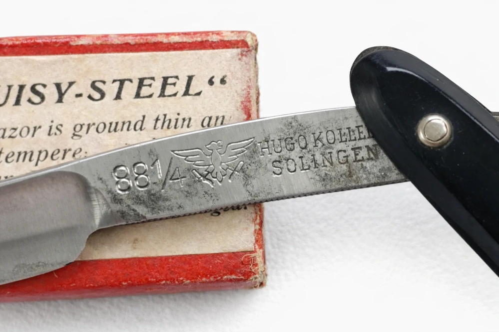 Břitva „Duisy-Steel“ – Hugo Köller, Solingen, model 88/4 (1. polovina 20. století)