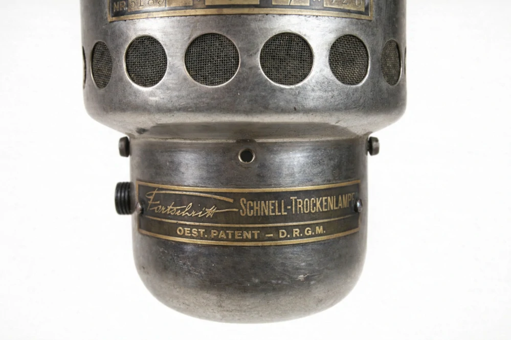 Podlahový vlasový vysoušeč „Fortschritt“ – Kahlhofer Wien (cca 1930)