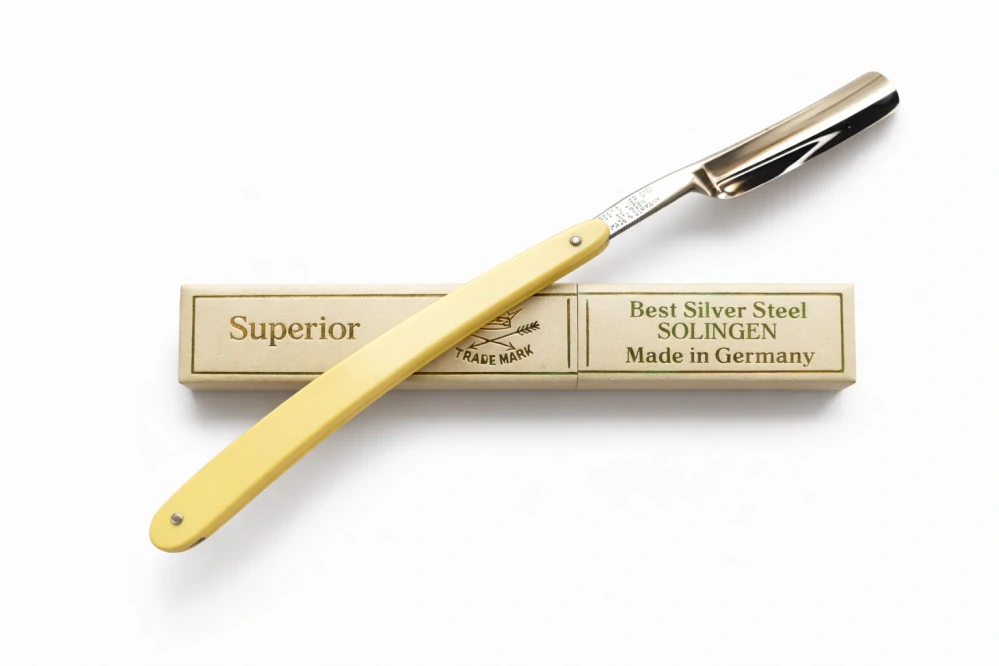 Nepoužitá holicí břitva „Superior – Best Silver Steel – Solingen – Model 69“