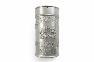 Cestovní tubus na holicí mýdlo – F. Prochaska, Praha